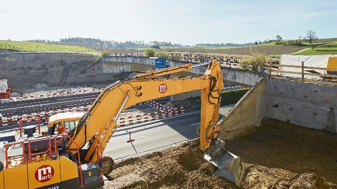 Bagger auf der Baustelle
