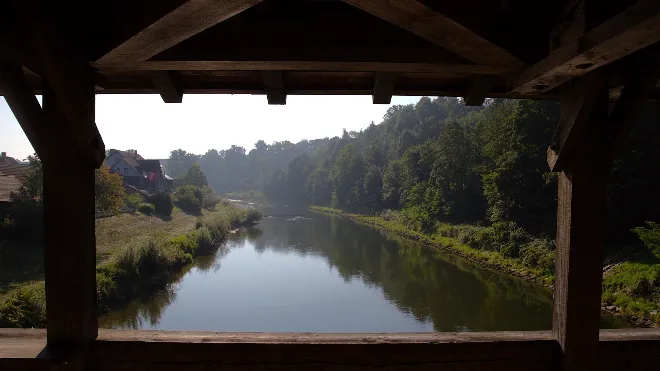 Die Thur von einer Brücke in Andelfingen aus