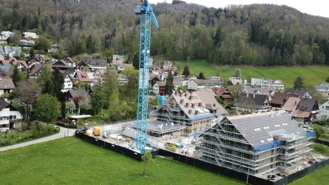 Der Bau des Seebrighofs in Hausen am Albis mit seiner Power-to-gas-Anlage wird im Herbst 2021 fertiggestellt.