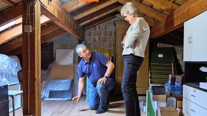 Heidi Rubin und Hardy Schröder im Dachstock