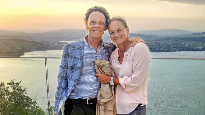 Seit neun Jahren ein Paar: Stephan Schmidlin und Geraldine Dondit. Kennengelernt haben sich die beiden vor 15 Jahren beim Golfen, was noch heute ihr grosses gemeinsames Hobby ist. 