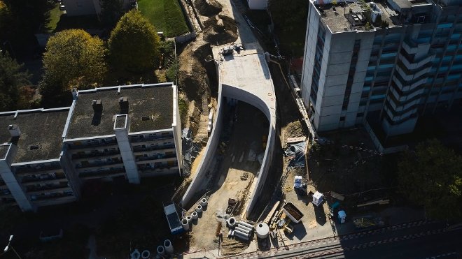 Durchstich in Schlieren: Das Färberhüslitunnel ist der einzige Tunnel auf der Strecke der Limmattalbahn