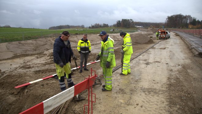 EKZ-Mitarbeiter auf der Baustelle