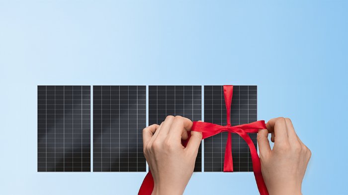 Jedes 4. Solarpanel geschenkt