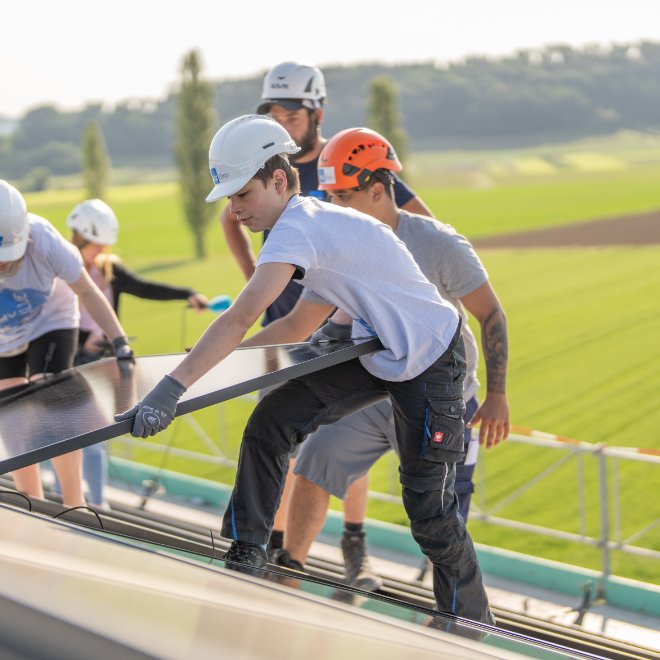 107 Solarpanels liefern Generationenstrom